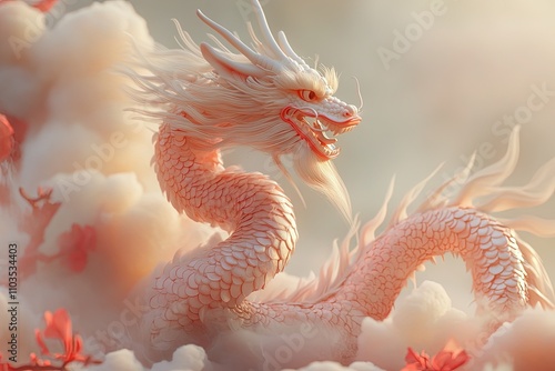 Chinese dragon as a character for the dragon dance photo