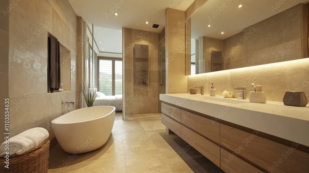 Modern Luxury Bathroom Design with Natural Elements Modern Luxury Bathroom Design with Natural Elements