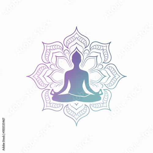 yoga lotus position icon