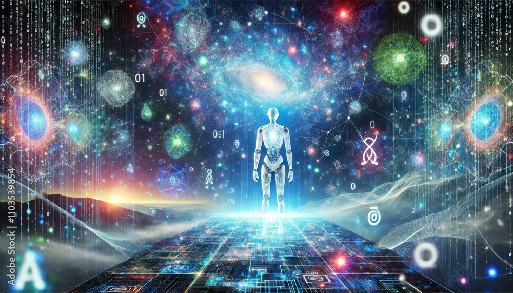 A surreal and dreamlike vision of an AI robot dream. A surreal and dreamlike vision of an AI robot dream.