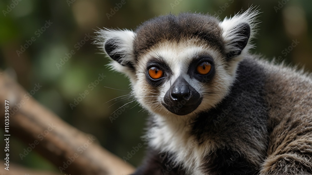 Obraz premium lemur on a tree