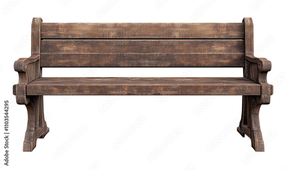 Wooden bench, rustic design, sturdy construction, natural finish, suitable for outdoor or indoor use, isolated on transparent background, png Wooden bench, rustic design, sturdy construction, natural finish, suitable for outdoor or indoor use, isolated on transparent background, png