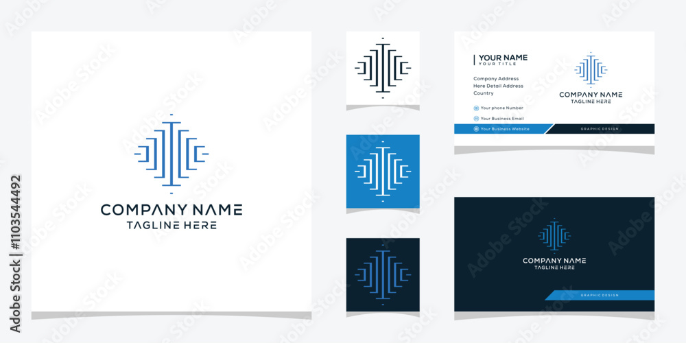 Square Labyrinth Maze with Initial Letter i logo Design Inspiration Square Labyrinth Maze with Initial Letter i logo Design Inspiration