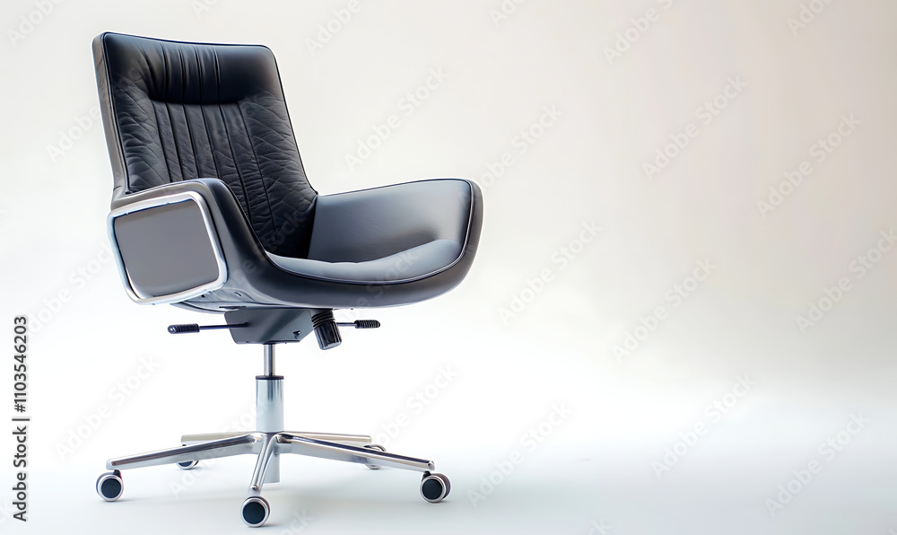 Ergonomically designed office chair in a minimalist style, isolated on a white background Ergonomically designed office chair in a minimalist style, isolated on a white background