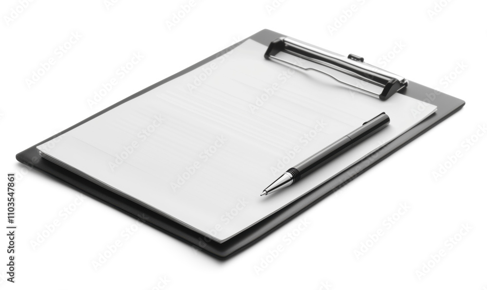 Blank clipboard with pen, clean white paper, ready for notes or signatures, minimalistic design, office supplies, isolated on transparent background, png Blank clipboard with pen, clean white paper, ready for notes or signatures, minimalistic design, office supplies, isolated on transparent background, png