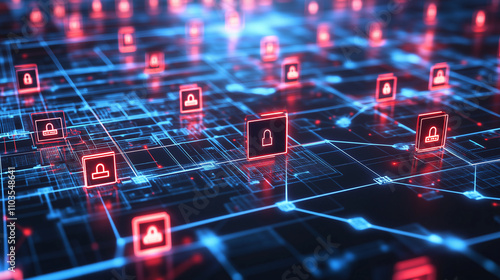 Secure Services Technology emphasizing polygonal wireframe design for antivirus protection and internet security in a privacy context