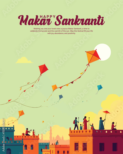 Wallpaper Mural Indian Kites Festival Happy Makar Sankranti and Happy Uttarayan on January 14 social media post
 Torontodigital.ca