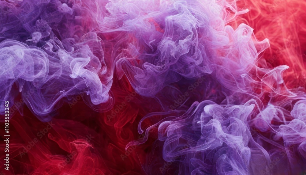 The vibrant purple and smoke swirling against the red background creates a mesmerizing and abstract artistic effect, perfect for creative designs and digital backgrounds. The vibrant purple and smoke swirling against the red background creates a mesmerizing and abstract artistic effect, perfect for creative designs and digital backgrounds.