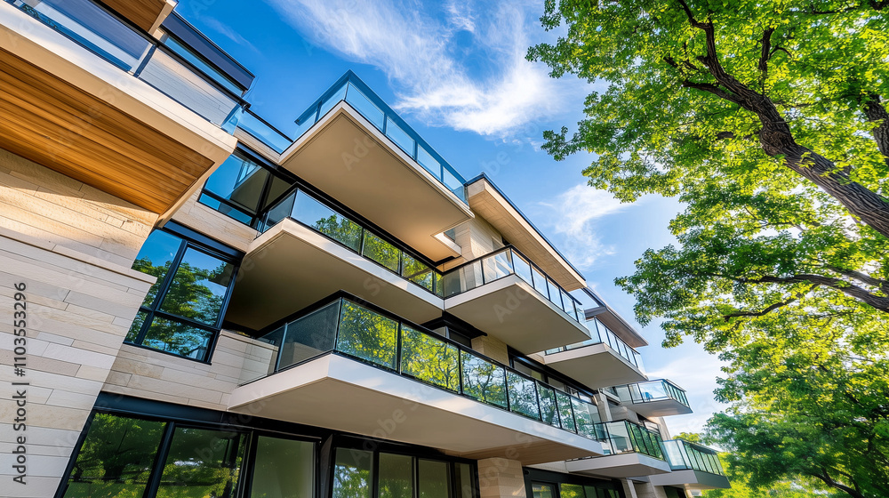 モダンなオフィスやビルやマンションの外観 モダンなオフィスやビルやマンションの外観