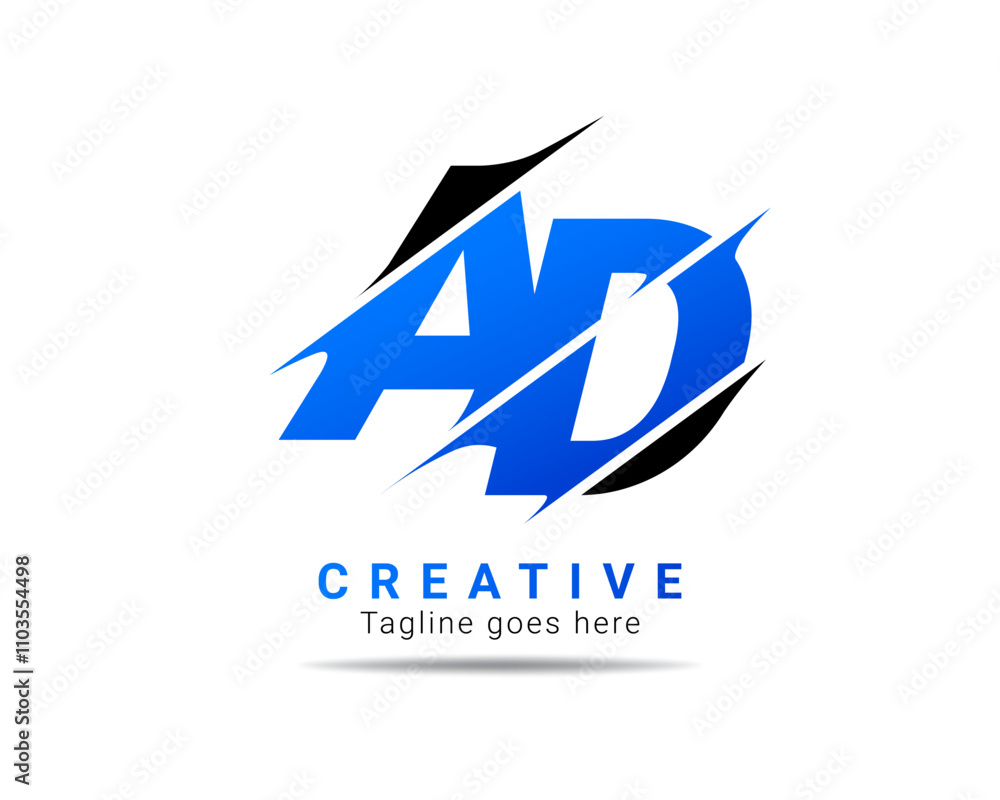 Letter AD logo design. Creative Modern A D Letters icon vector Letter AD logo design. Creative Modern A D Letters icon vector