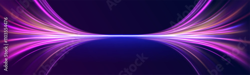 Speed connection background. Expressway, car headlight effect. Speed connection vector background. Png, line, blur, beam, ray, abstract, energy, pack, effect. Vector glowing lines air flow effect. 