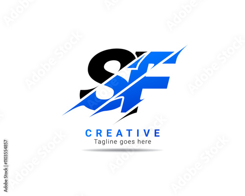 Letter SF logo design. Creative Modern S F Letters icon vector