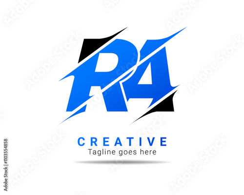 Letter RA logo design. Creative Modern R A Letters icon vector