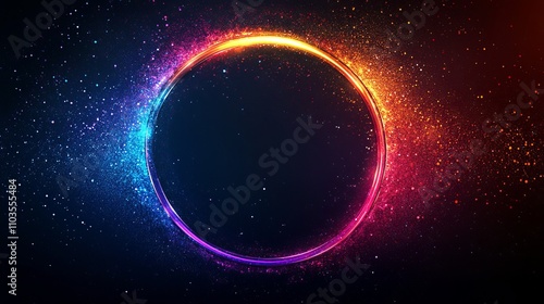 Stunning Colorful Circle Graphic Design with Glowing Effects