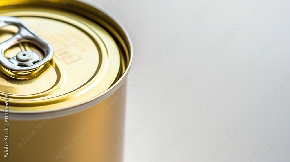 Close-up of a single unopened canned food item. Food safety publicity, media coverage, consumer education,food poisoning, consumer rights, food supervision Close-up of a single unopened canned food item. Food safety publicity, media coverage, consumer education,food poisoning, consumer rights, food supervision