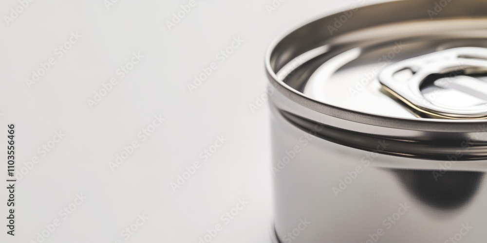 Close-up of a single unopened canned food item. Food safety publicity, media coverage, consumer education,food poisoning, consumer rights, food supervision Close-up of a single unopened canned food item. Food safety publicity, media coverage, consumer education,food poisoning, consumer rights, food supervision