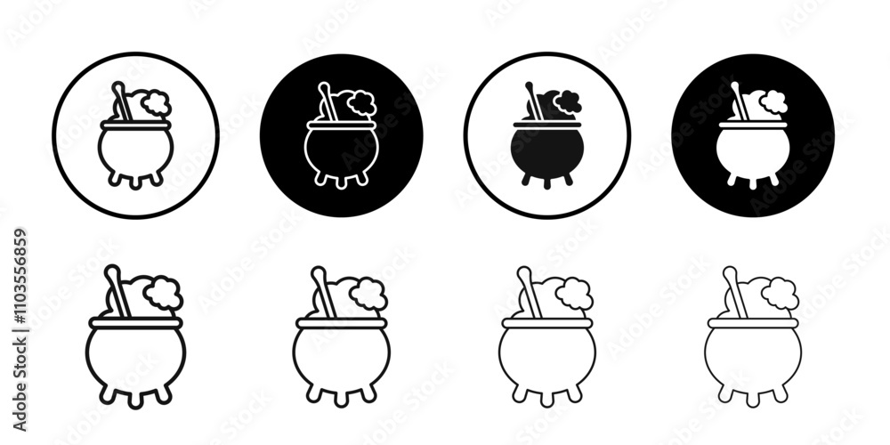 caudron icon logo sign set vector outline caudron icon logo sign set vector outline