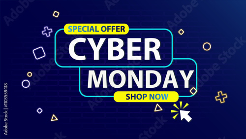 Cyber Monday flat design concept
