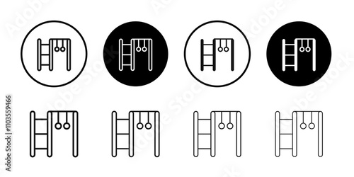 jungle gym icon logo sign set vector outline