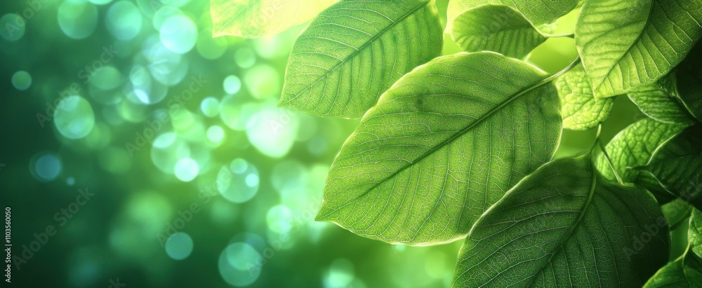 Modern close up of leaves on blurred green background. Premium background for banners or posters. Modern close up of leaves on blurred green background. Premium background for banners or posters.