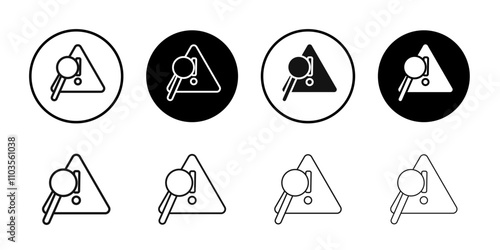 Problem identification icon logo sign set vector outline