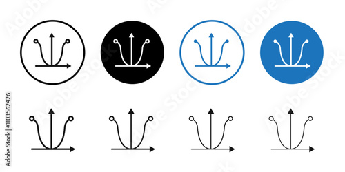 Tangent icon logo sign set vector outline