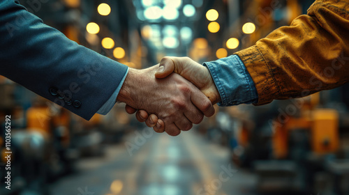 Handshake seals a successful business deal between two professionals