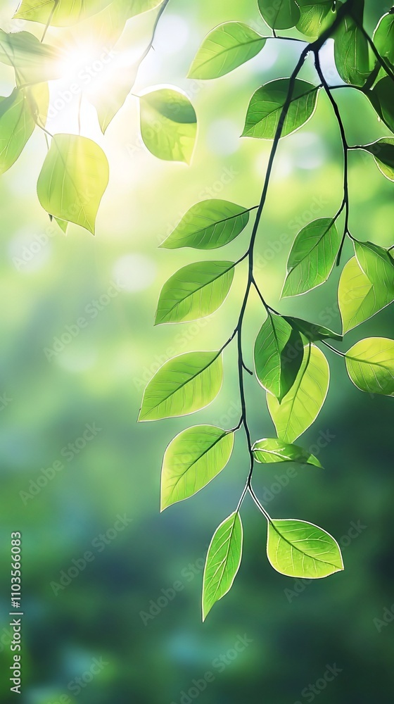 Radiant Green Leaves in Sunlight Radiant Green Leaves in Sunlight
