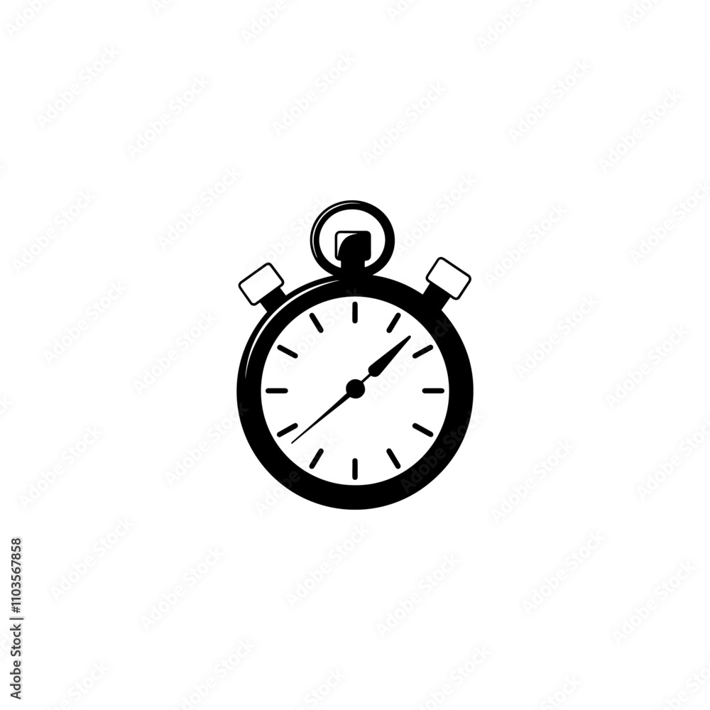 Stopwatch logo icon silhouette vector, clock icon silhouette vector, Fast time icon set. Instant clock delivery vector symbol Stopwatch logo icon silhouette vector, clock icon silhouette vector, Fast time icon set. Instant clock delivery vector symbol