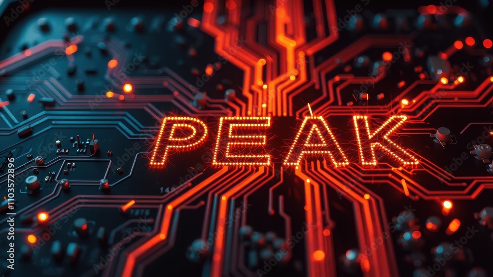 Fototapeta premium Peak Performance: The word