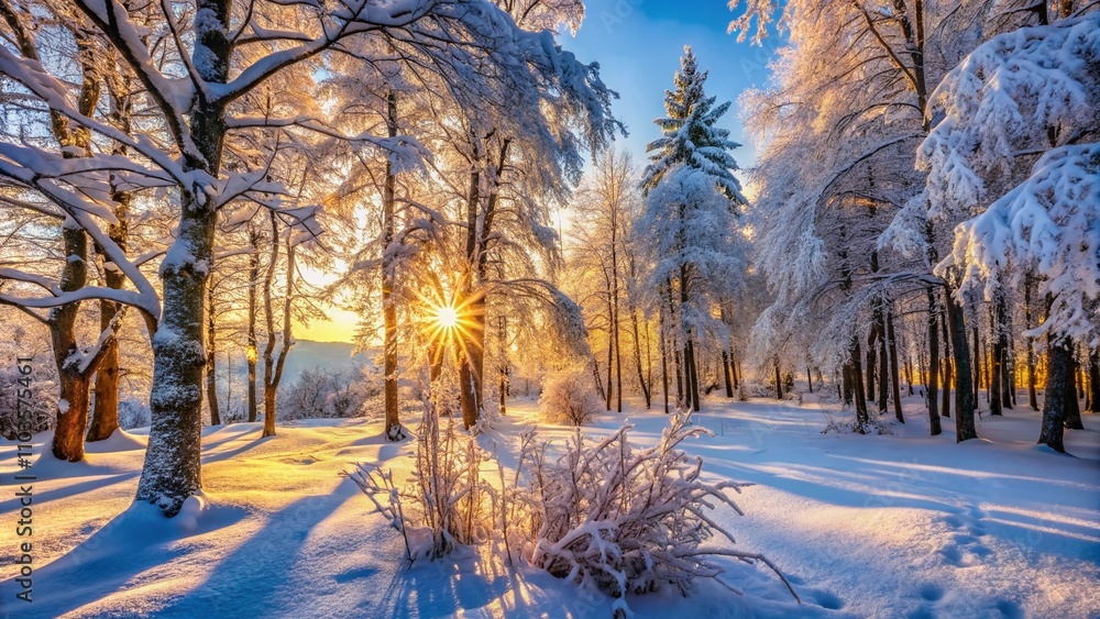 Enchanting Cold Winter Forest Landscape with Snow and Hoarfrost for Atmospheric Winter Backgrounds in Nature Photography Enchanting Cold Winter Forest Landscape with Snow and Hoarfrost for Atmospheric Winter Backgrounds in Nature Photography