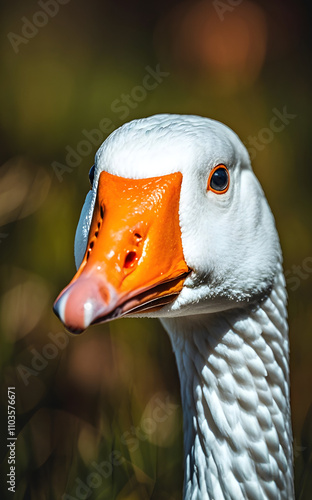 close up of a goose photo