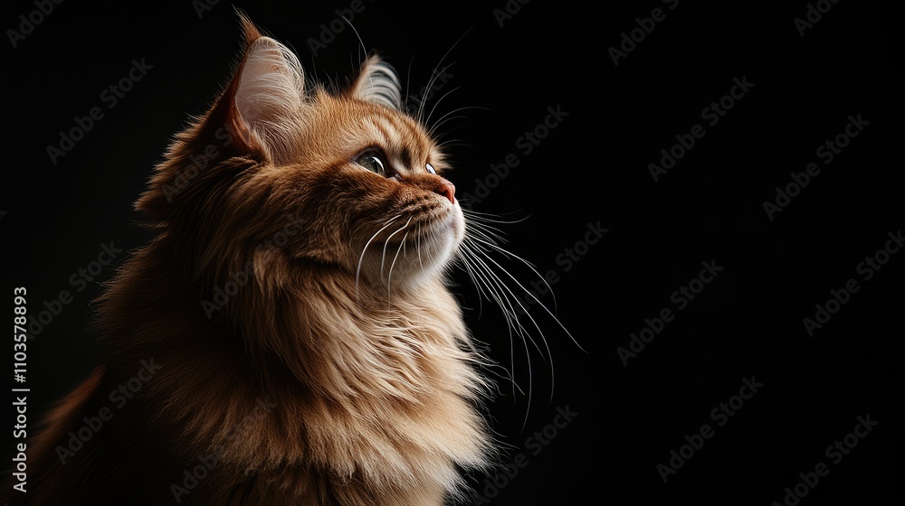 Graceful Persian Cat with Silky Fur Graceful Persian Cat with Silky Fur