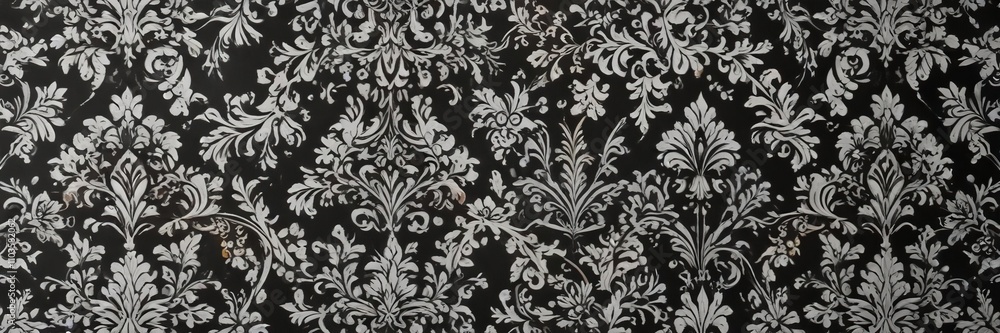 Bold and striking black and white damask pattern for a modern and sophisticated touch, trendy, chic, contemporary Bold and striking black and white damask pattern for a modern and sophisticated touch, trendy, chic, contemporary