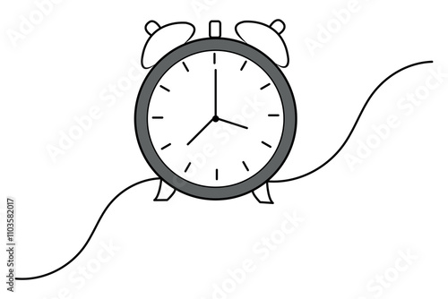 Eco earth hour of world earth day continuous hand draw concept global map outline vector illustration