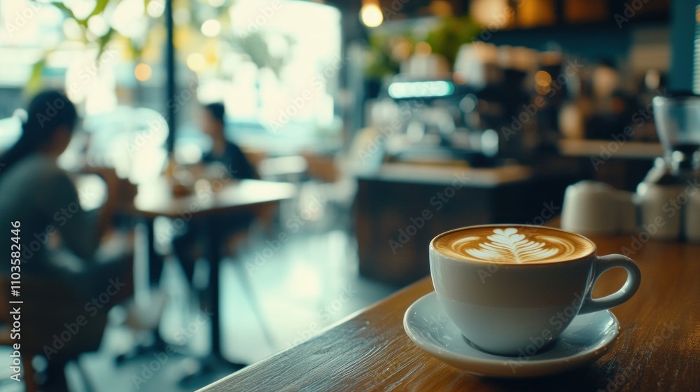 A Cup of Coffee with a View to the Cafe A Cup of Coffee with a View to the Cafe