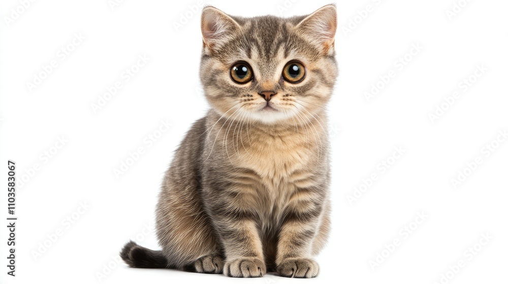 Obraz premium Adorable Scottish Fold Cat in Poised Position