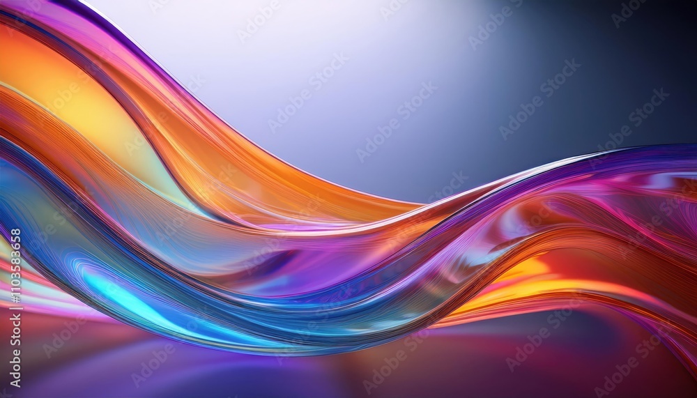 Abstract Swirling glass Wave Abstract Swirling glass Wave