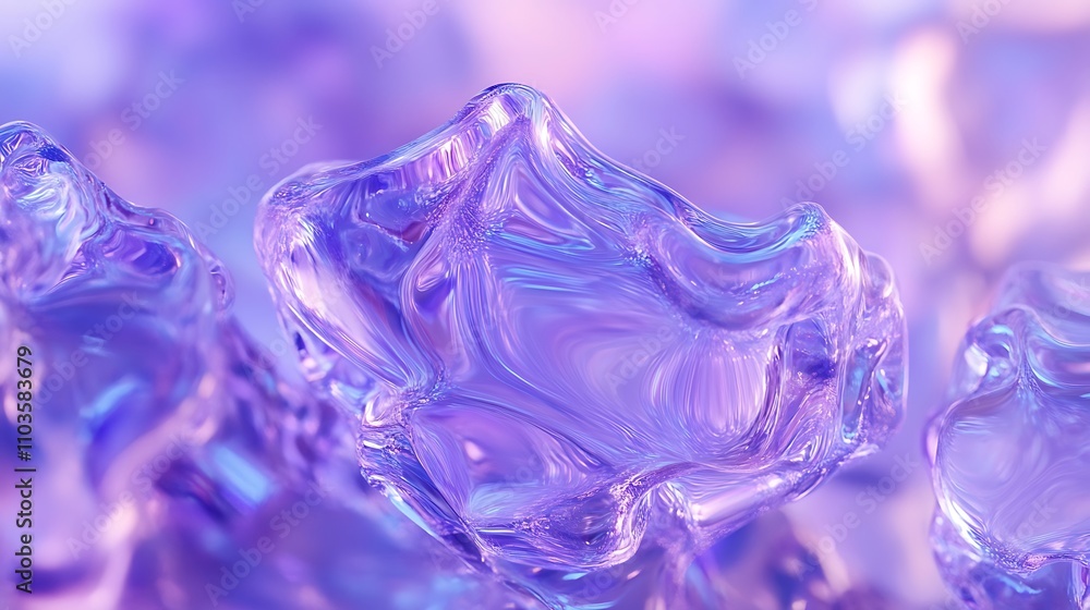 A high-resolution blue and purple gradient background with flowing curves and a blurred foreground