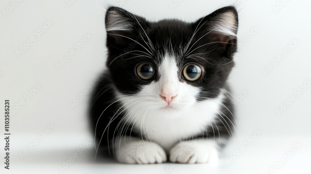 Cute American Curl Cat Sitting Elegant and Charming Cute American Curl Cat Sitting Elegant and Charming