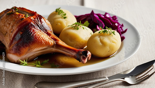 Elegant Food Presentation: A Gourmet Roast Dinner Experience