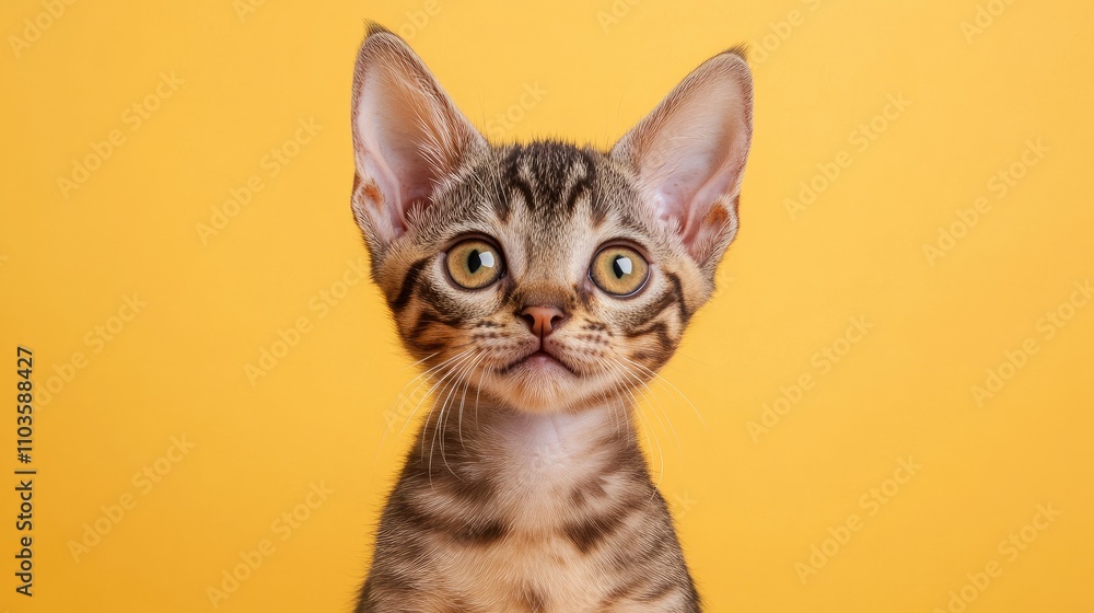 Charming Brown Tabby Kitten with Bright Eyes Charming Brown Tabby Kitten with Bright Eyes