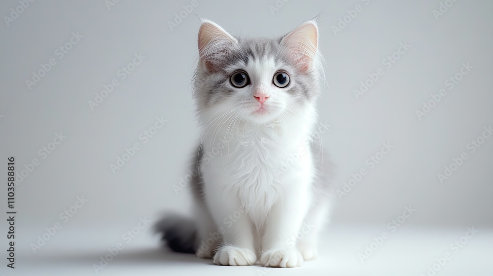 Elegant American Curl Cat Sitting Gracefully Elegant American Curl Cat Sitting Gracefully