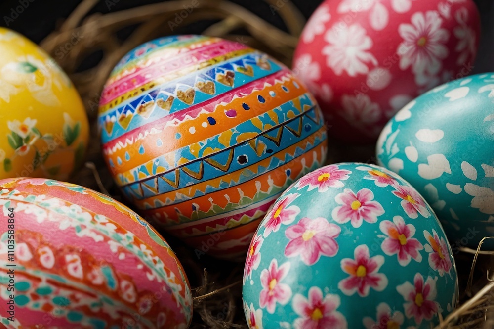 closeup_of_easter_egg_decoration closeup_of_easter_egg_decoration