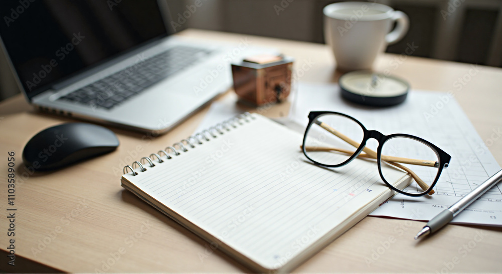 notebook and pen on table notebook and pen on table