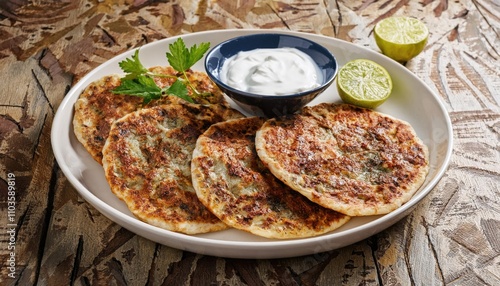 ground Lamb Flatbreads with yogurt photo