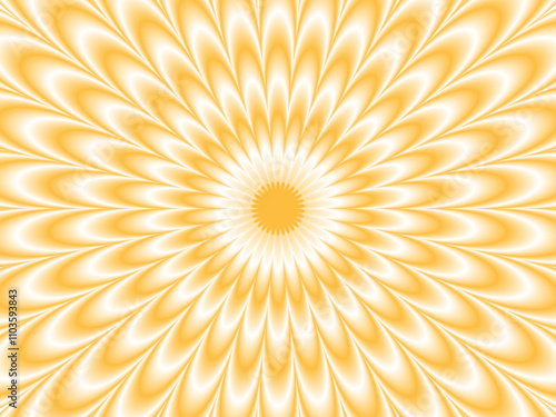 Circular patterns with psychedelic optical illusions and sun ray-inspired vector designs create a surreal blend of geometry, lines, and vibrant effects in a hypnotic and visually striking composition.