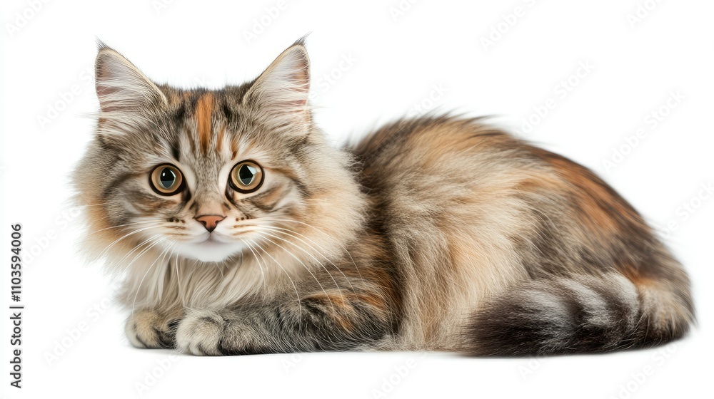 Charming Siberian Forest Cat with Beautiful Fur Charming Siberian Forest Cat with Beautiful Fur