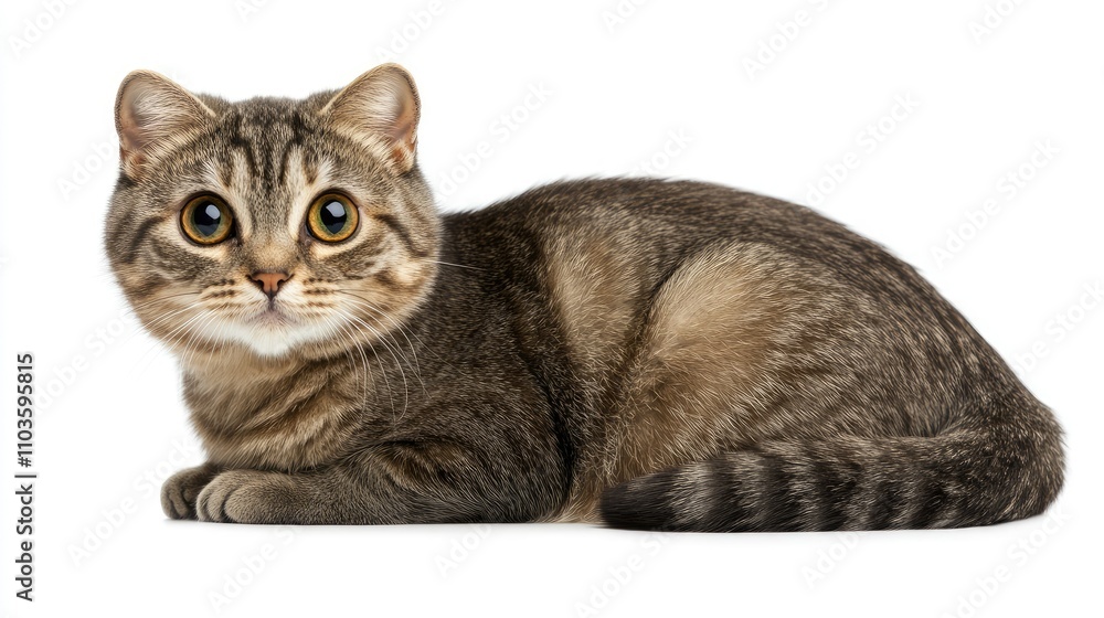 Charming Scottish Fold Cat with Striking Eyes Charming Scottish Fold Cat with Striking Eyes