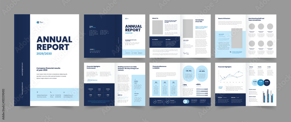 Annual Report and Report Brochure Template Annual Report and Report Brochure Template